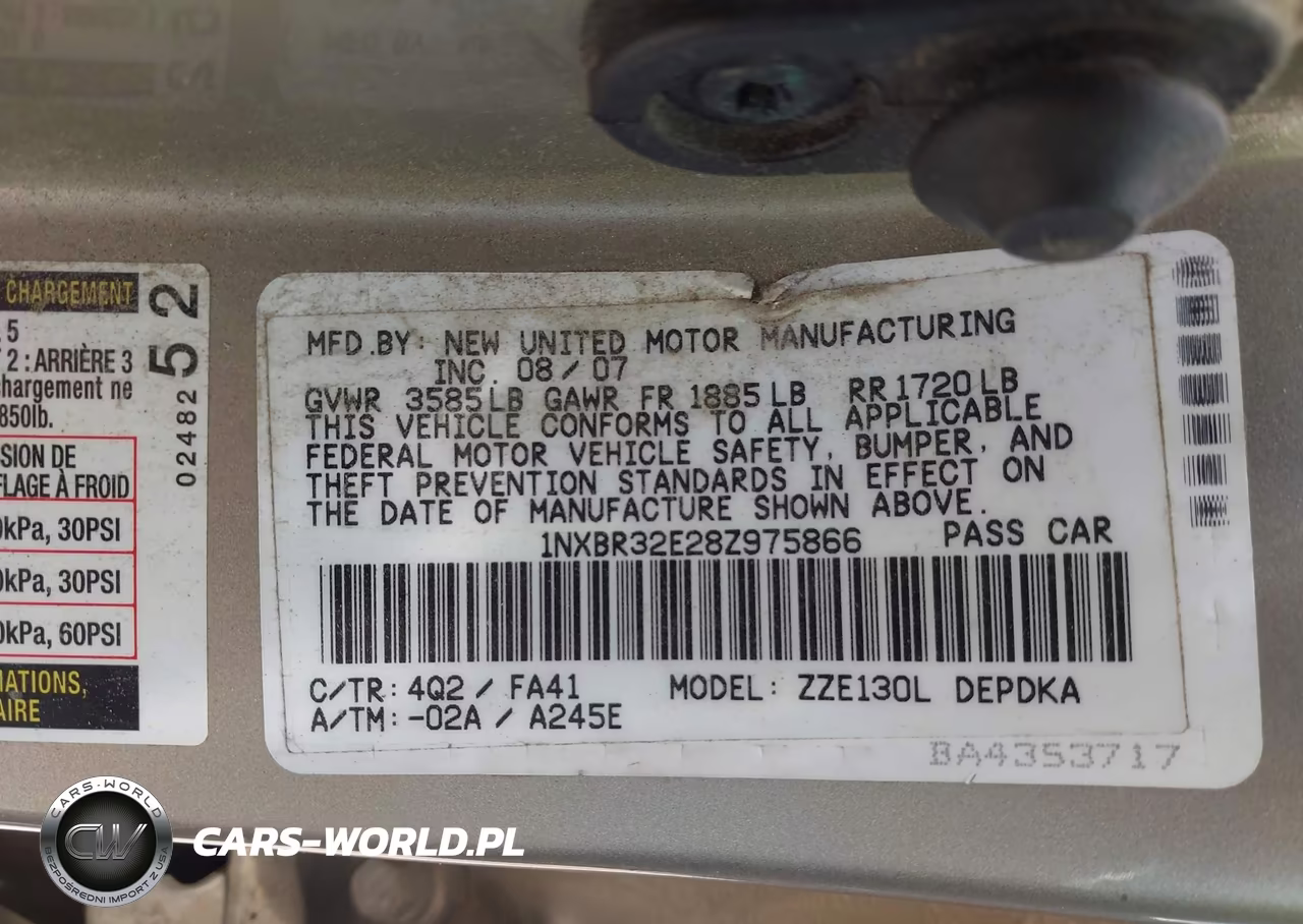 2008 Toyota Corolla Ce-Le-S VIN:1NXBR32E28Z975866 - 9