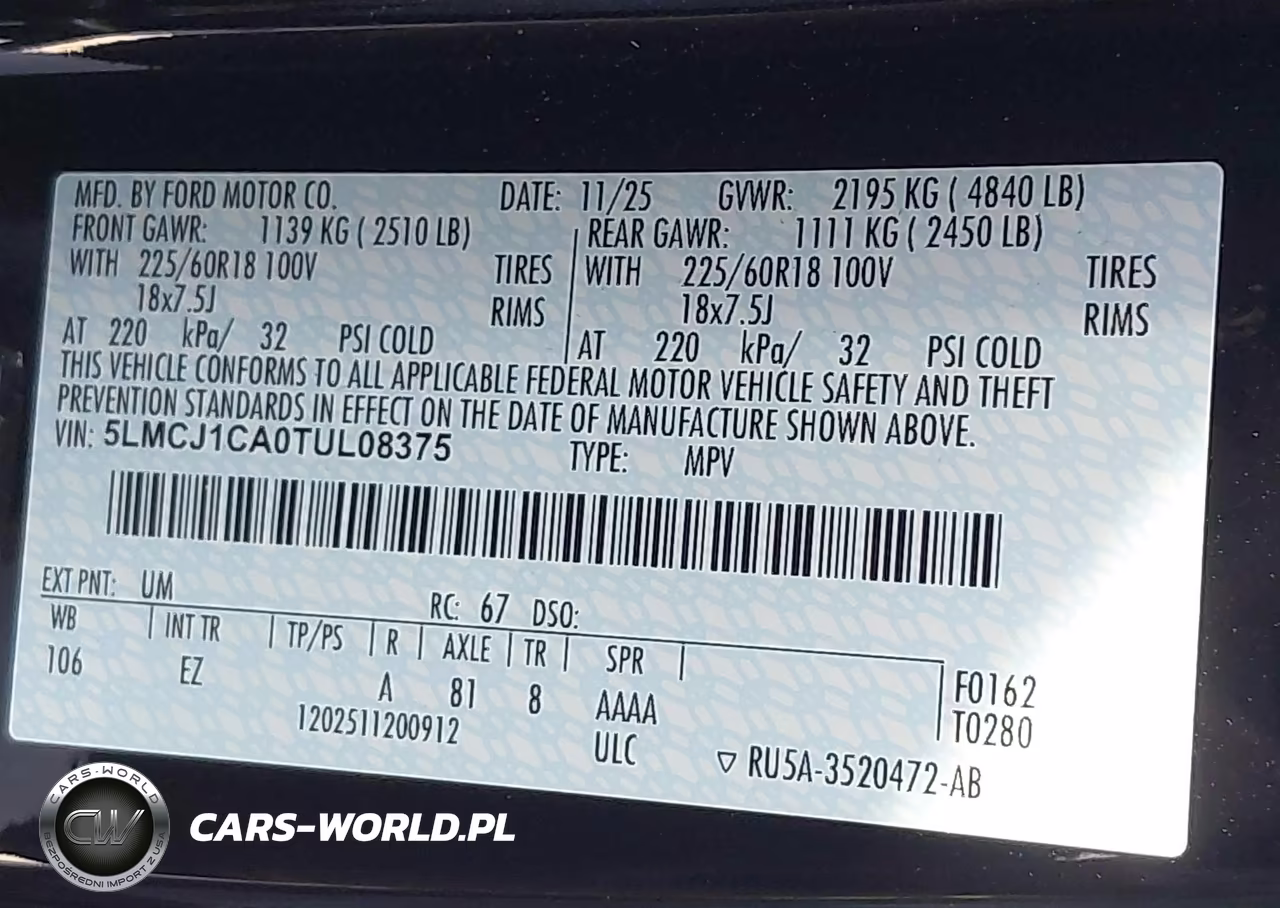 2026 Lincoln Corsair Premiere VIN:5LMCJ1CA0TUL08375 - 9