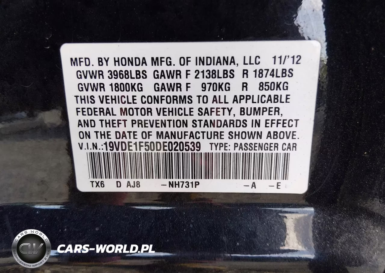 2013 Acura Ilx 2.0L VIN:19VDE1F50DE020539 - 9