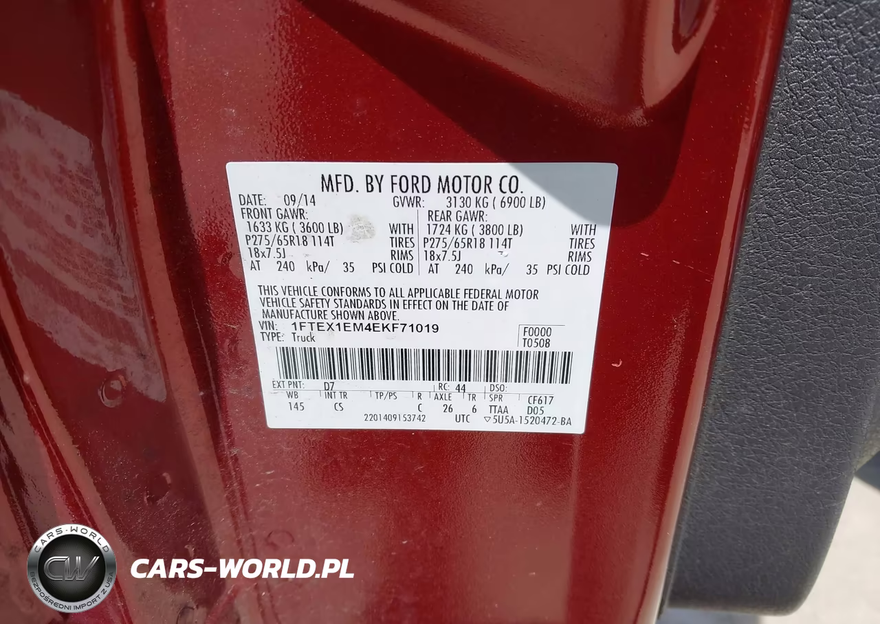 2014 Ford F-150 Stx VIN:1FTEX1EM4EKF71019 - 9