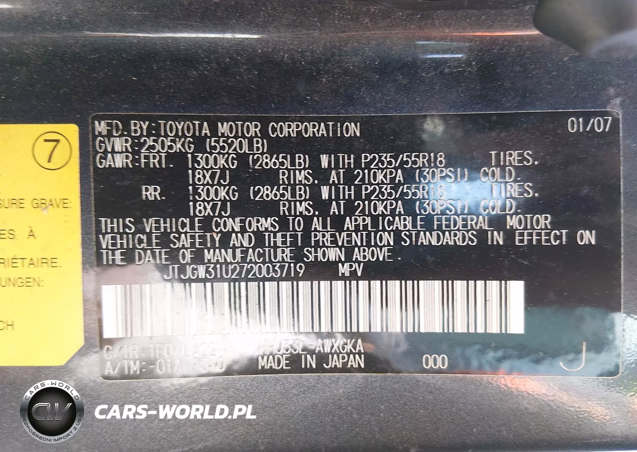 2007 Lexus Rx 400H VIN:JTJGW31U272003719 - 9