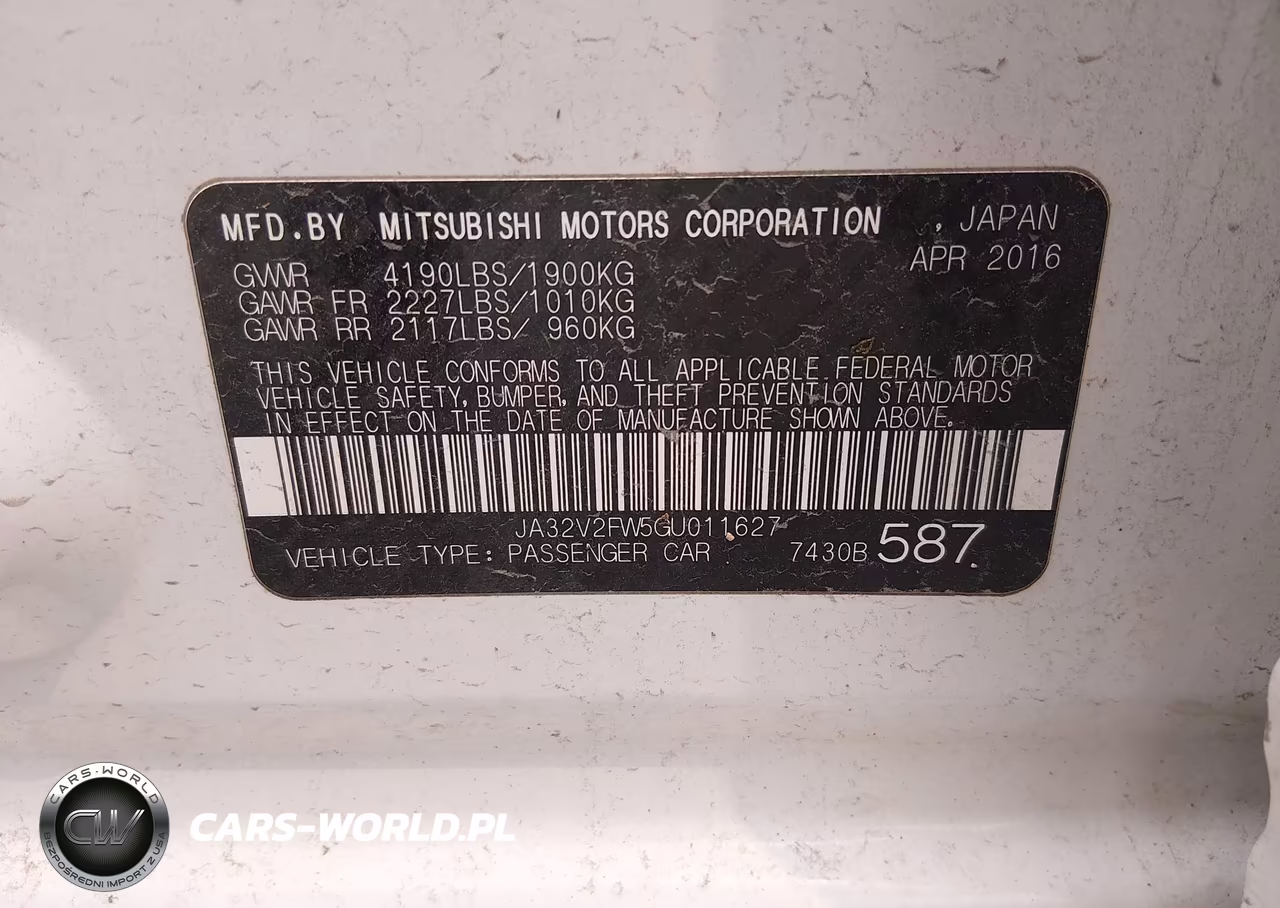 2016 Mitsubishi Lancer Es VIN:JA32V2FW5GU011627 - 9