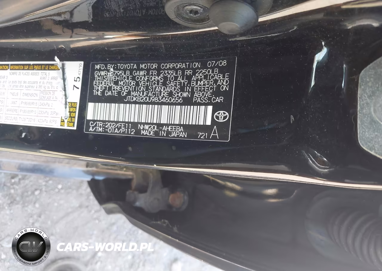 2008 Toyota Prius VIN:JTDKB20U983460656 - 9