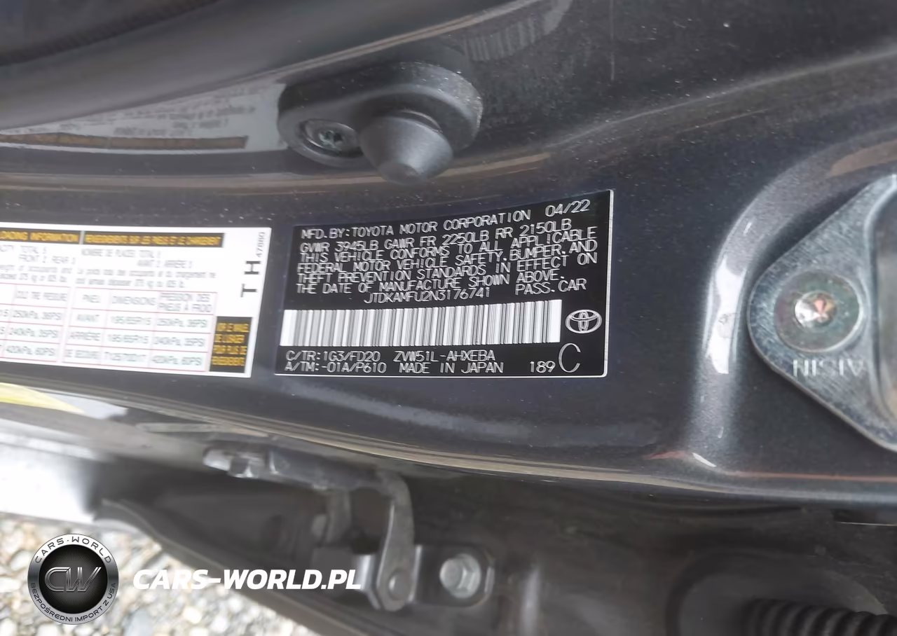 2022 Toyota Prius Le VIN:JTDKAMFU2N3176741 - 9