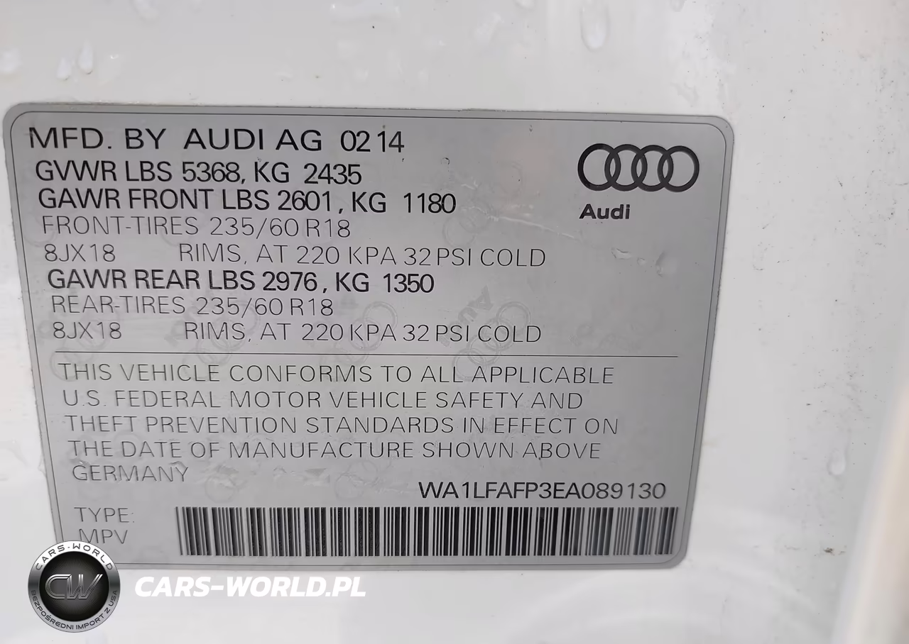2014 Audi Q5 2.0T Premium VIN:WA1LFAFP3EA089130 - 9