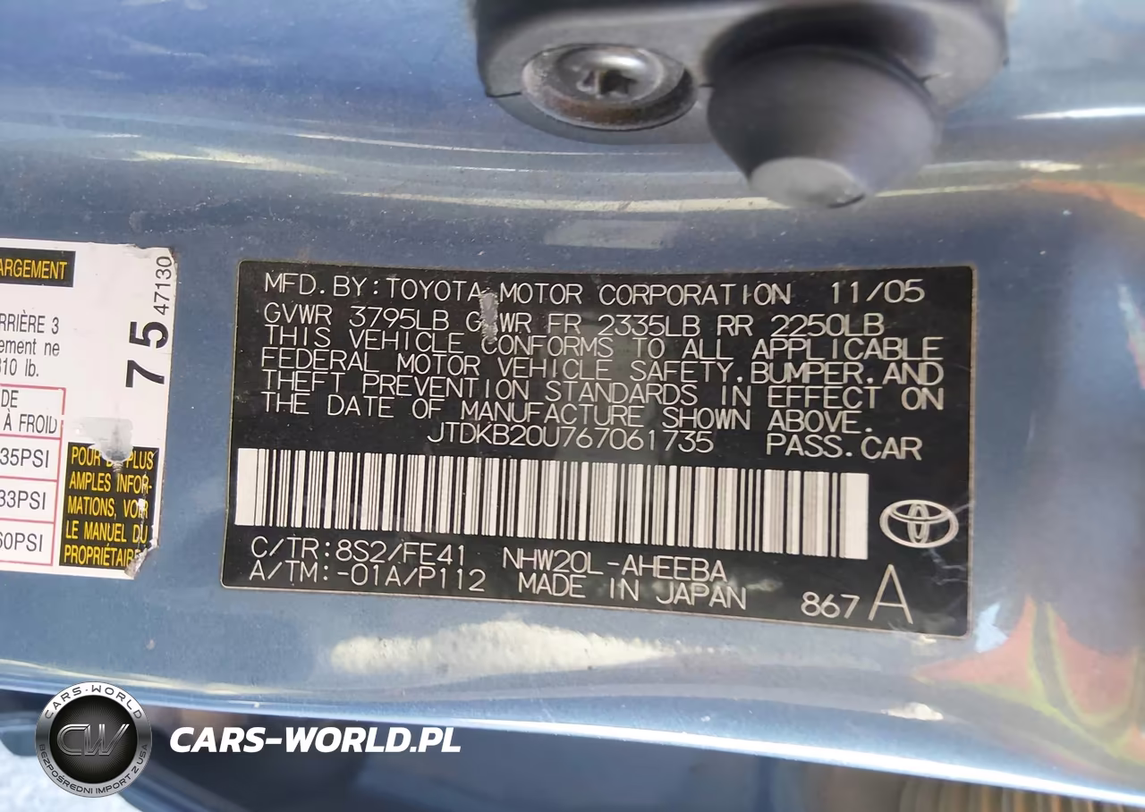 2006 Toyota Prius VIN:JTDKB20U767061735 - 9