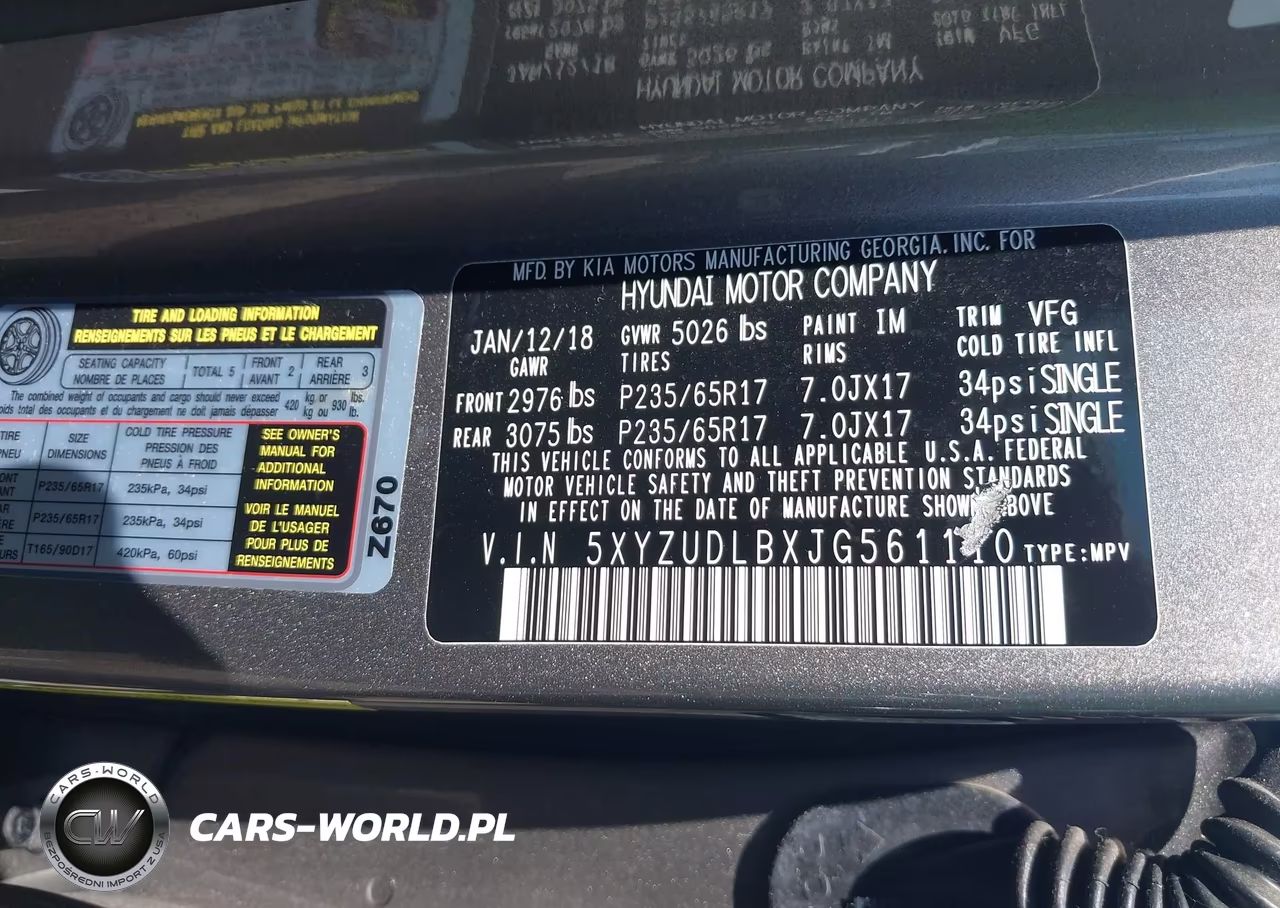 2018 Hyundai Santa Fe Sport 2.4L VIN:5XYZUDLBXJG561110 - 9
