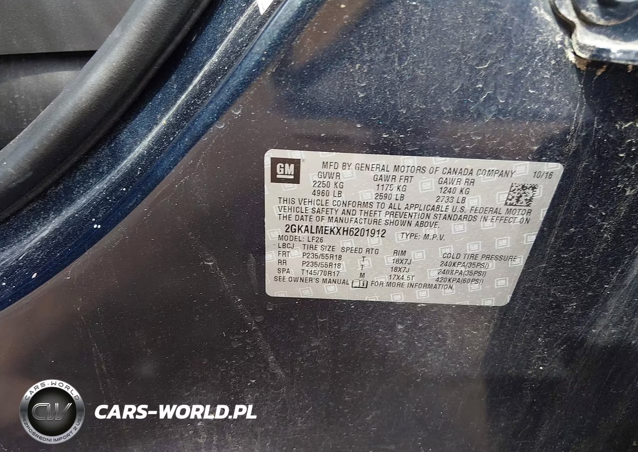 2017 GMC Terrain Sle-1 VIN:2GKALMEKXH6201912 - 9