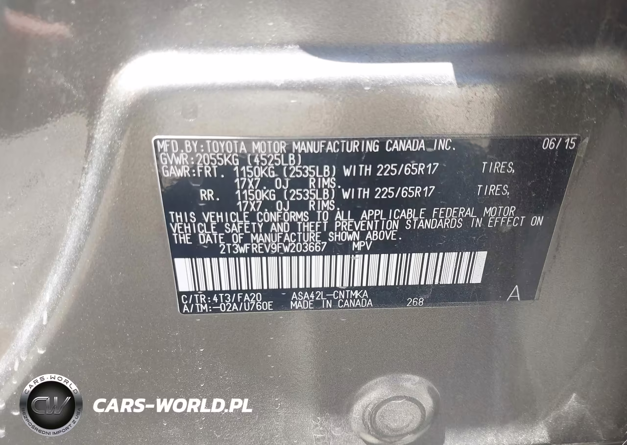2015 Toyota Rav4 Xle VIN:2T3WFREV9FW203667 - 9