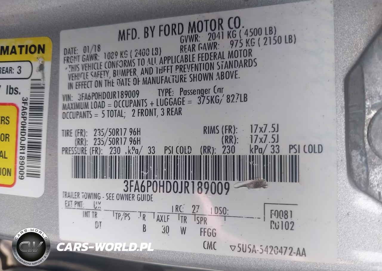 2018 Ford Fusion Se VIN:3FA6P0HD0JR189009 - 9
