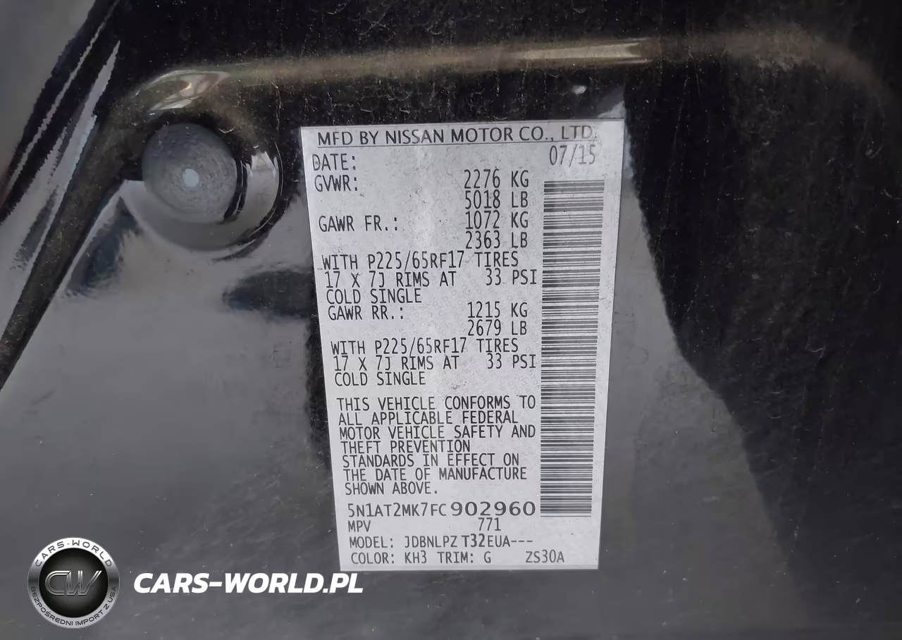 2015 Nissan Rogue S VIN:5N1AT2MK7FC902960 - 9