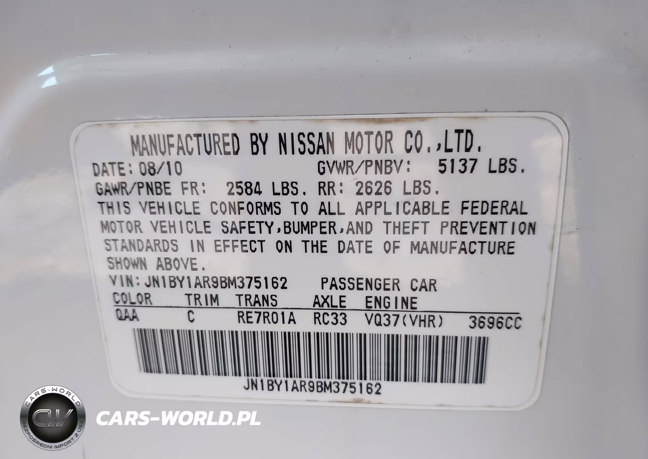 2011 Infiniti M37X VIN:JN1BY1AR9BM375162 - 9