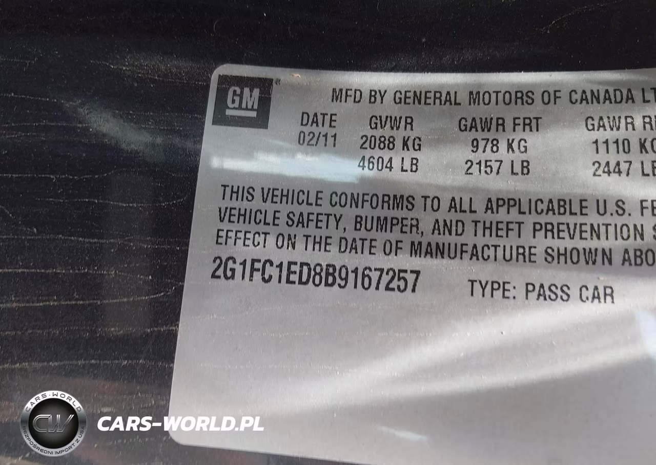 2011 Chevrolet Camaro 2Lt VIN:2G1FC1ED8B9167257 - 9