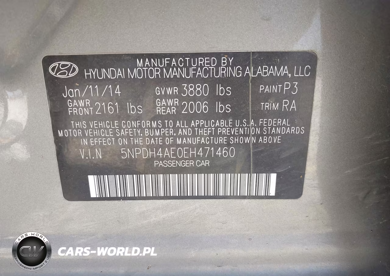 2014 Hyundai Elantra Se VIN:5NPDH4AE0EH471460 - 9