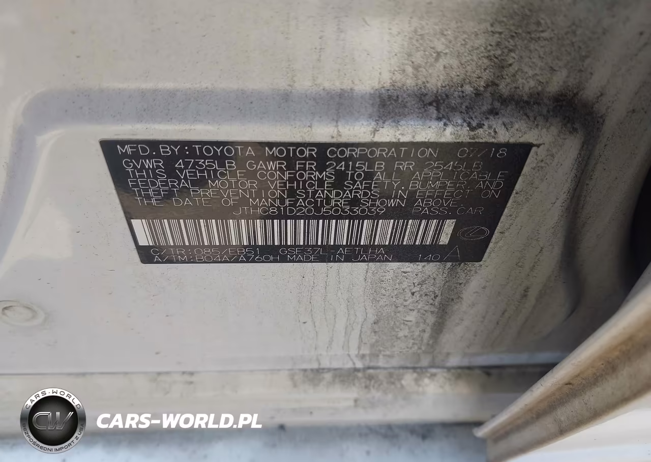 2018 Lexus Is 300 VIN:JTHC81D20J5033039 - 9