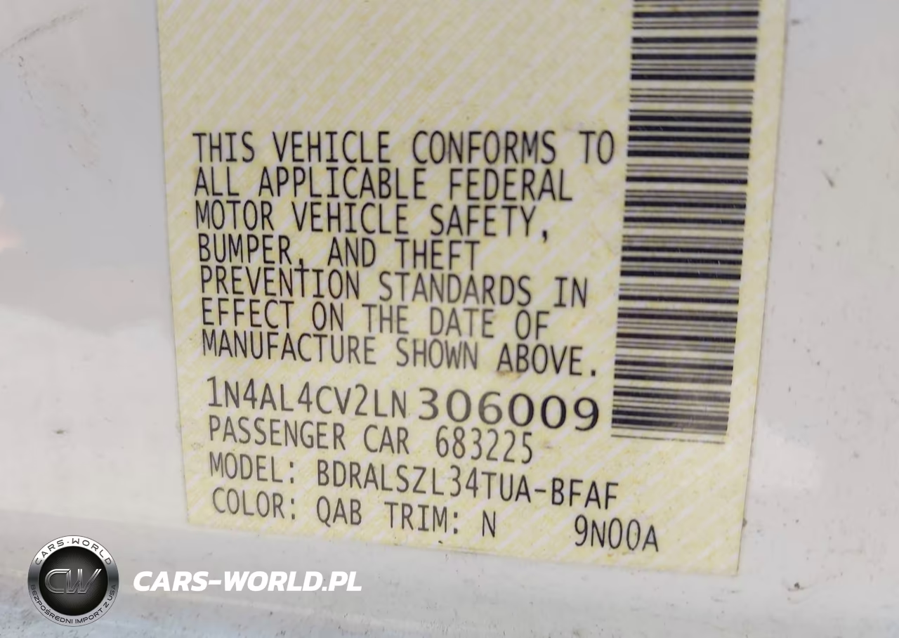 2020 Nissan Altima Sr Vc-Turbo Fwd VIN:1N4AL4CV2LN306009 - 9