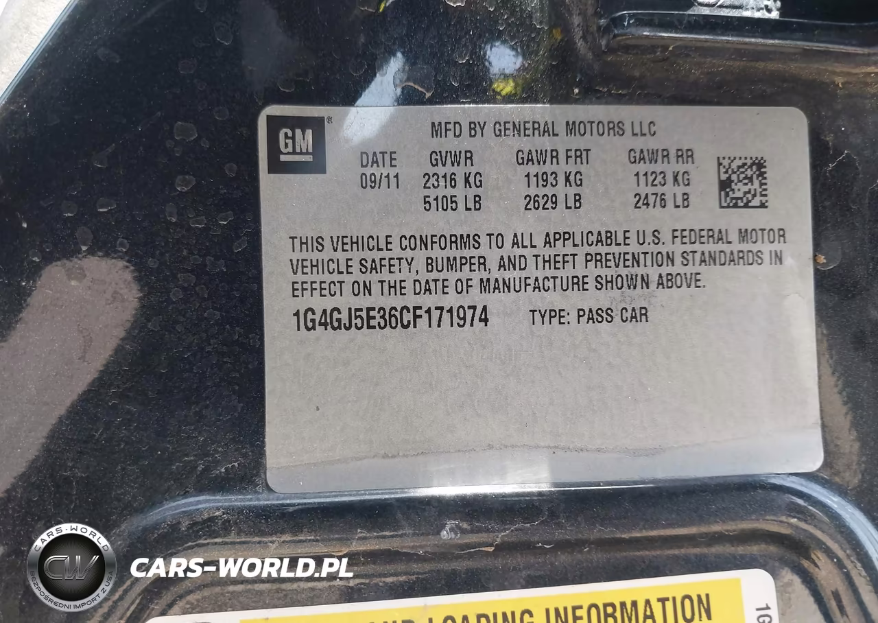 2012 Buick Lacrosse Touring Group VIN:1G4GJ5E36CF171974 - 9