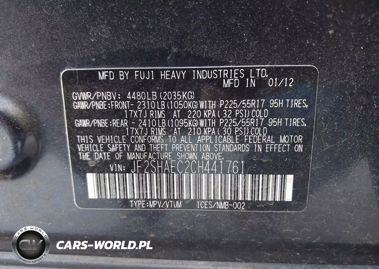 2012 Subaru Forester 2.5X Limited VIN:JF2SHAEC2CH441761 - 9