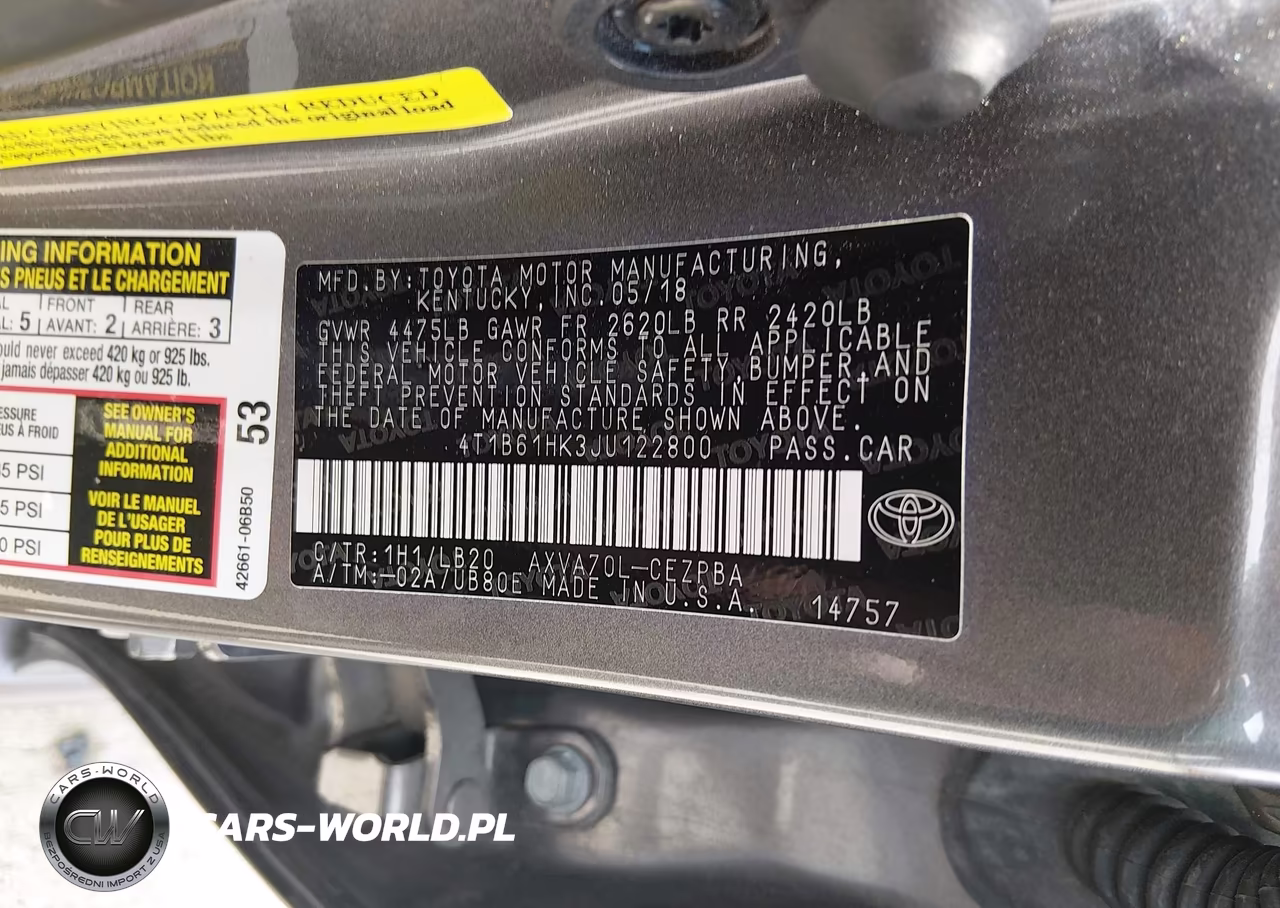 2018 Toyota Camry Xse VIN:4T1B61HK3JU122800 - 9