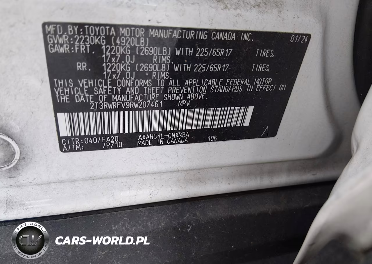 2024 Toyota Rav4 Hybrid Xle VIN:2T3RWRFV9RW207461 - 9