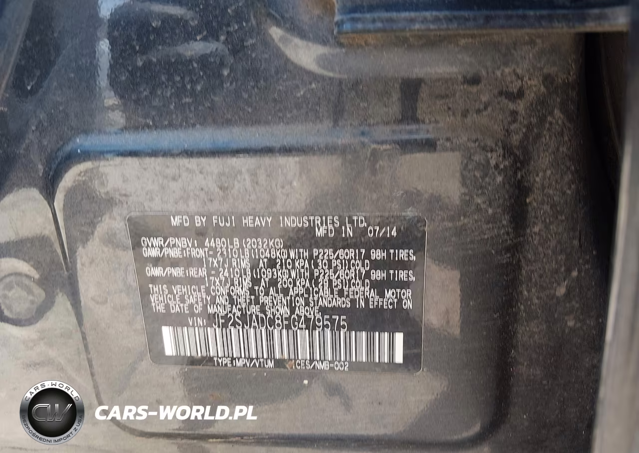 2015 Subaru Forester 2.5I Premium VIN:JF2SJADC8FG479575 - 9