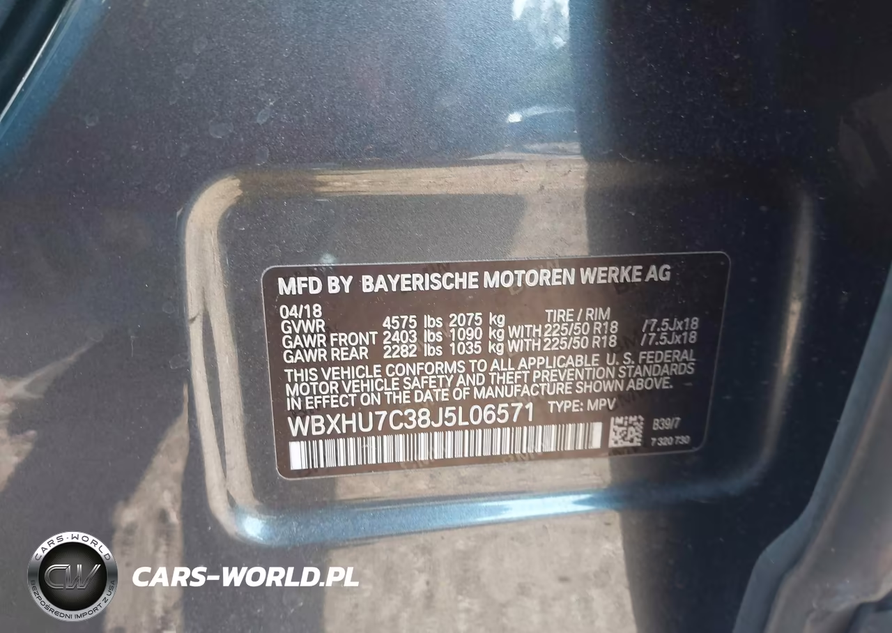 2018 BMW X1 Sdrive28I VIN:WBXHU7C38J5L06571 - 9
