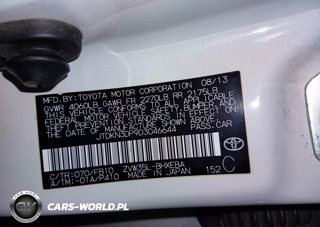 2013 Toyota Prius Plug-In VIN:JTDKN3DP9D3046644 - 9