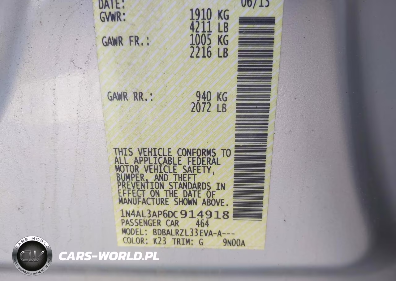 2013 Nissan Altima 2.5 S VIN:1N4AL3AP6DC914918 - 9