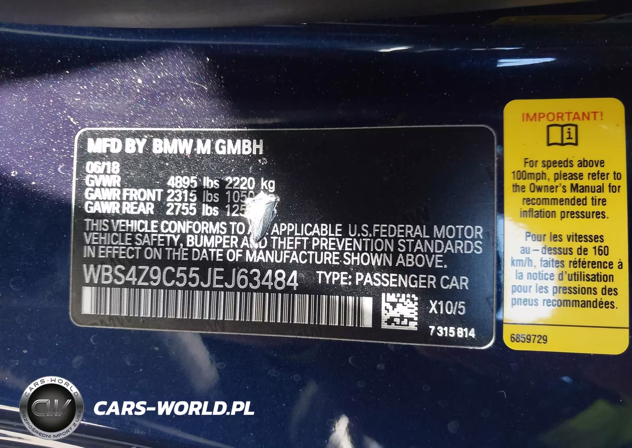2018 BMW M4 VIN:WBS4Z9C55JEJ63484 - 9