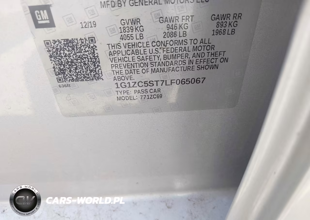 2020 Chevrolet Malibu Fwd 1Fl VIN:1G1ZC5ST7LF065067 - 9
