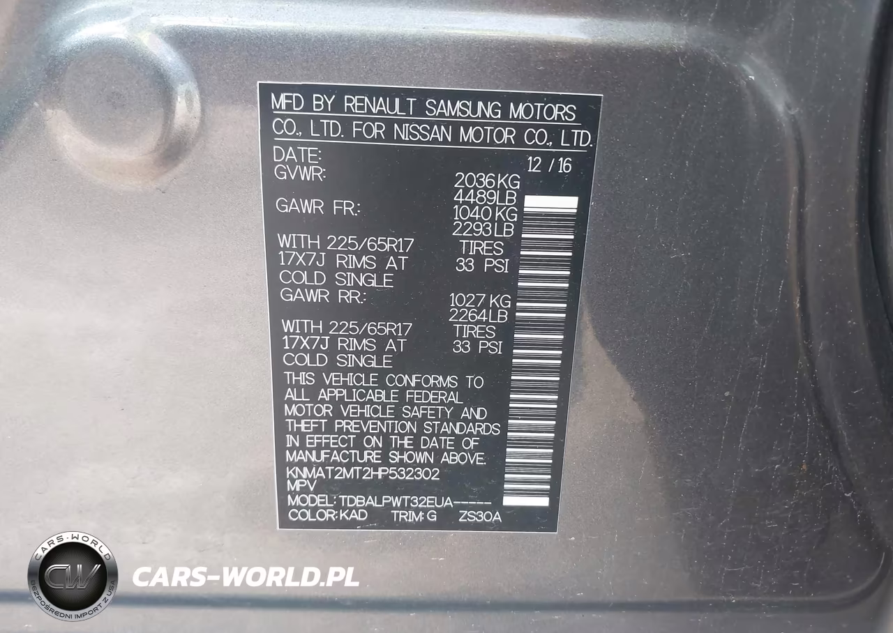 2017 Nissan Rogue S VIN:KNMAT2MT2HP532302 - 9