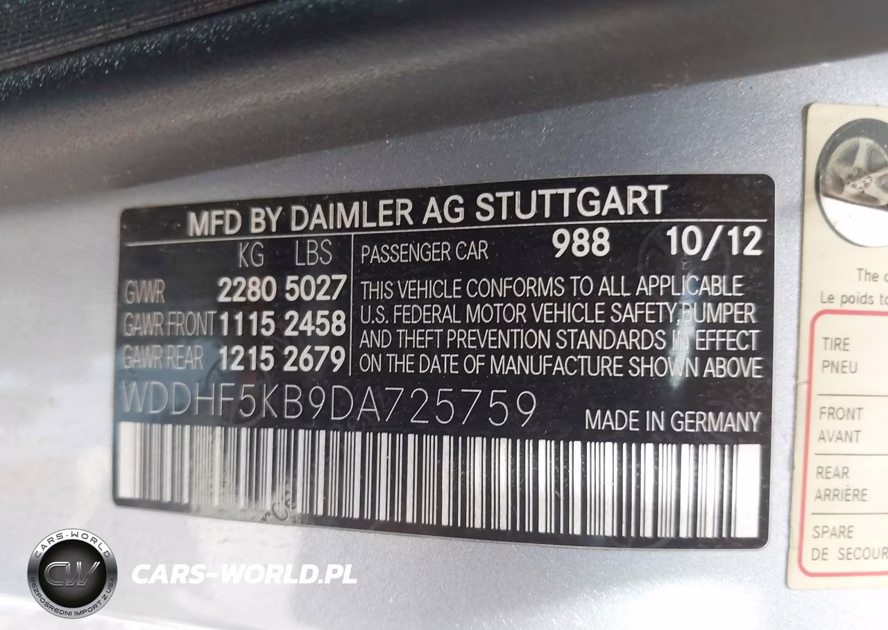 2013 Mercedes-Benz E 350 VIN:WDDHF5KB9DA725759 - 9
