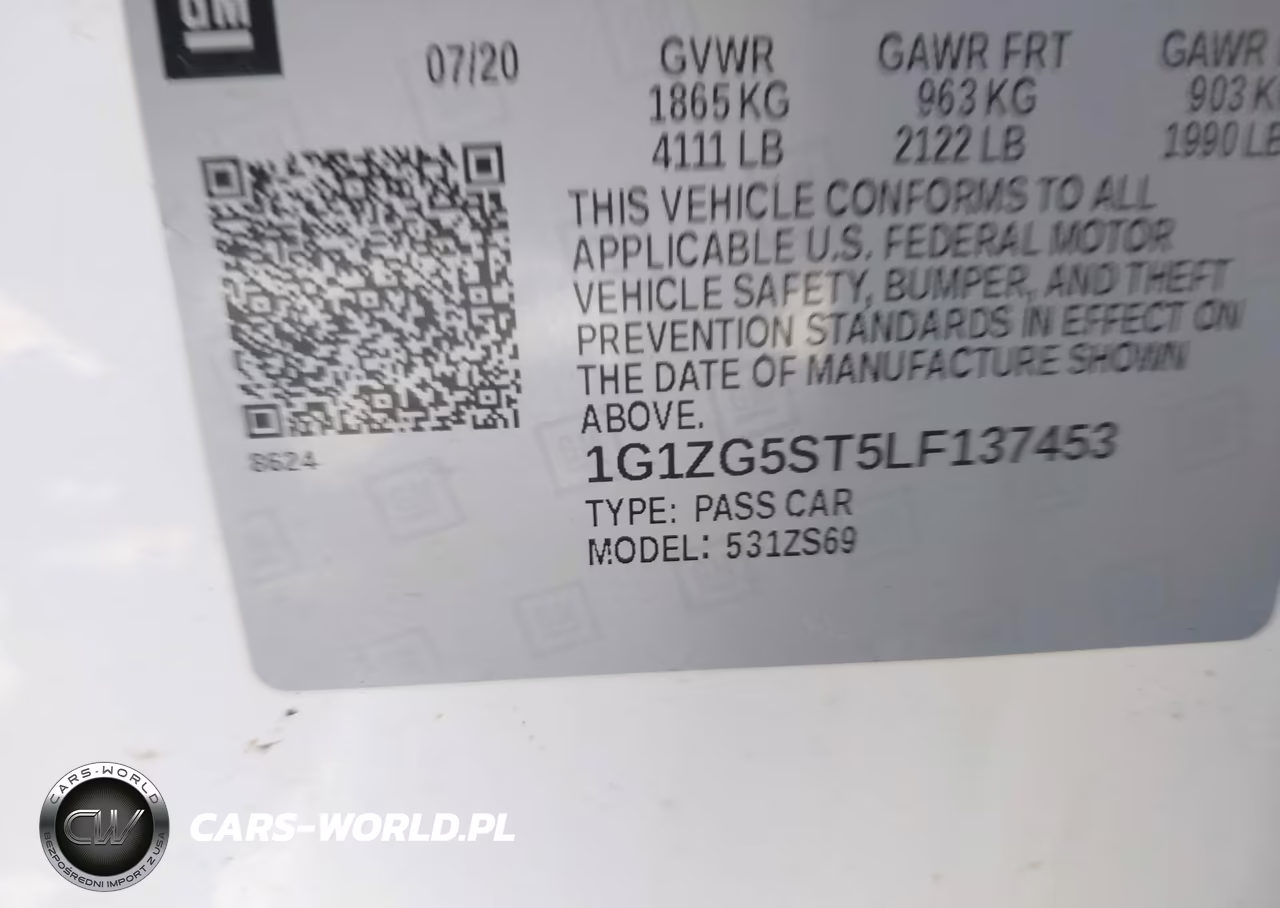 2020 Chevrolet Malibu Fwd Rs VIN:1G1ZG5ST5LF137453 - 9