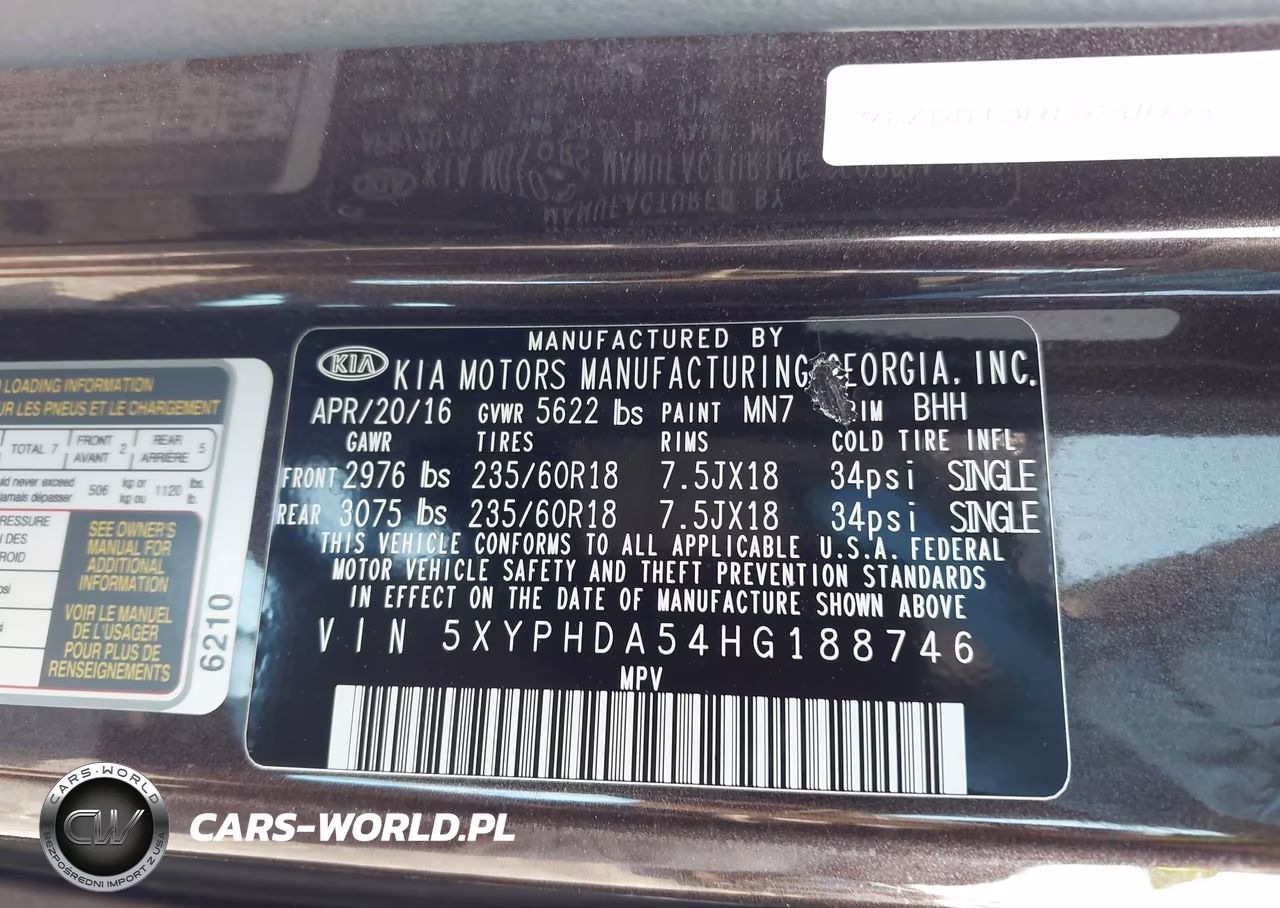 2017 Kia Sorento 3.3L Ex VIN:5XYPHDA54HG188746 - 9