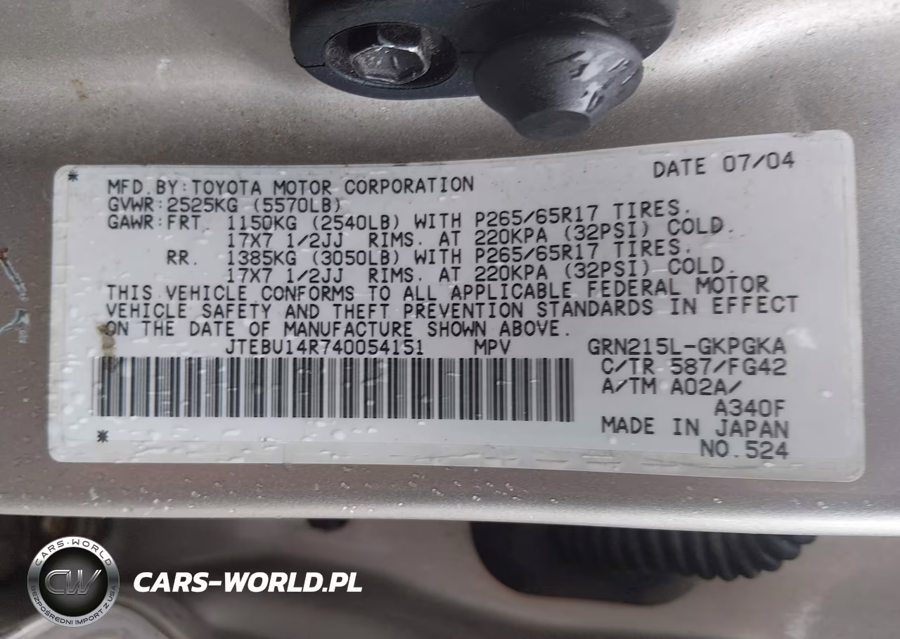 2004 Toyota 4Runner Sr5 V6 VIN:JTEBU14R740054151 - 9