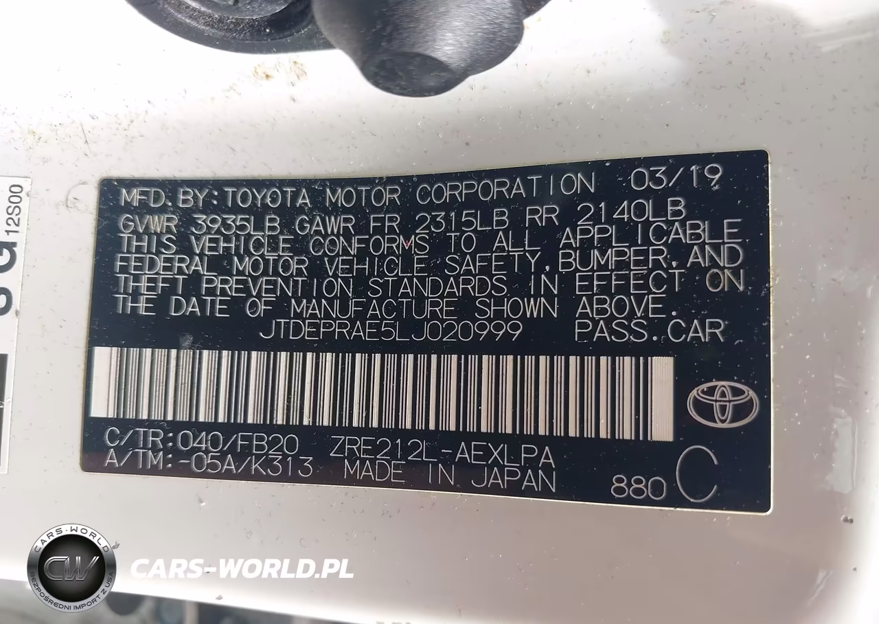 2020 Toyota Corolla Le VIN:JTDEPRAE5LJ020999 - 9