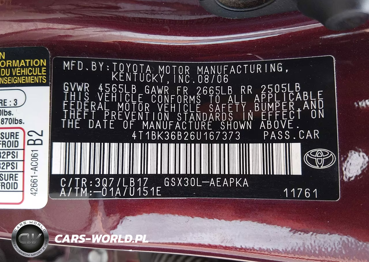 2006 Toyota Avalon Limited VIN:4T1BK36B26U167373 - 9