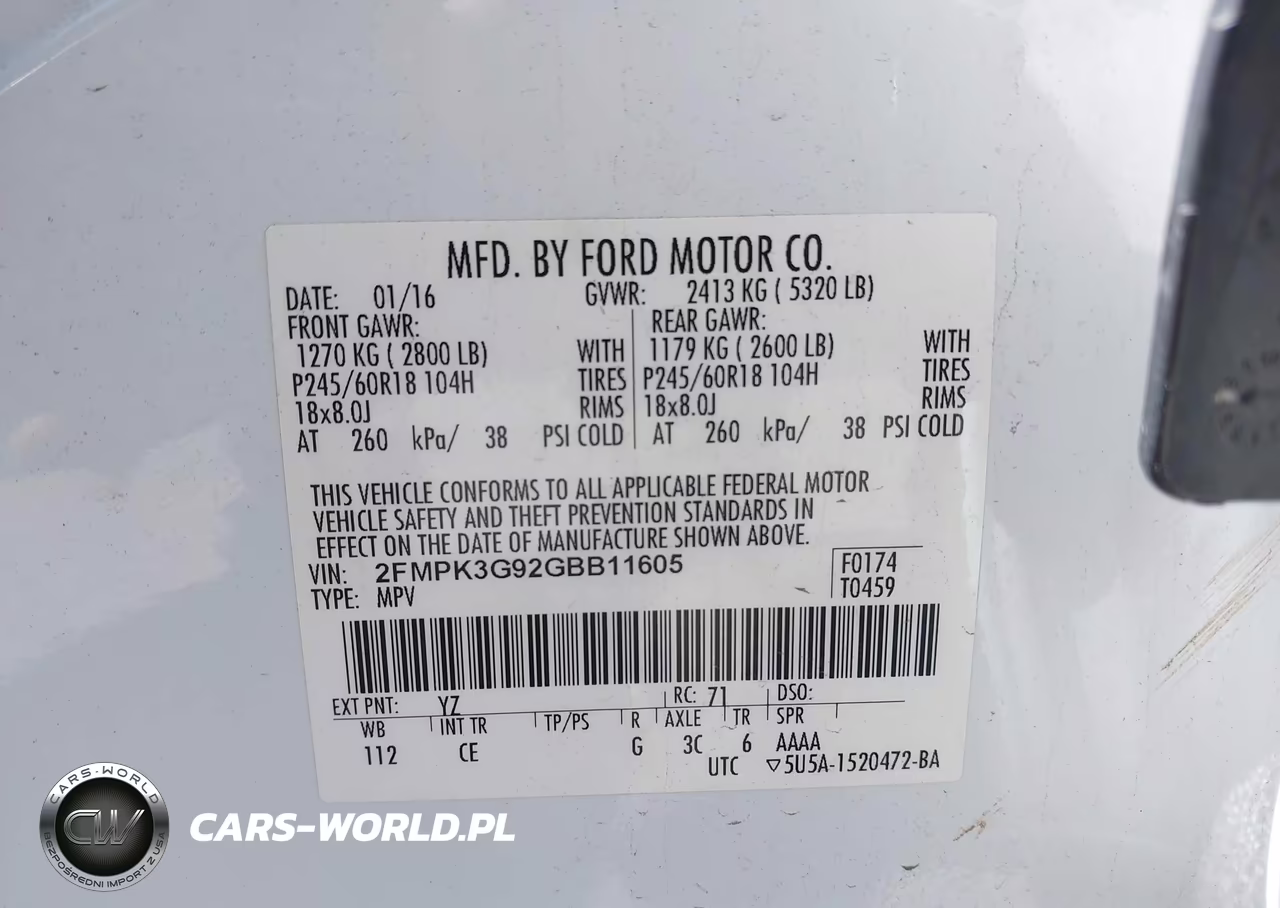 2016 Ford Edge Se VIN:2FMPK3G92GBB11605 - 9