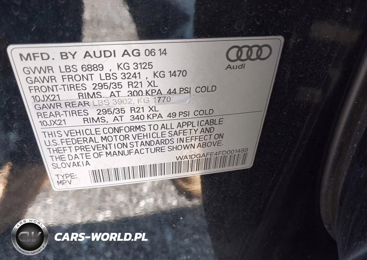 2015 Audi Q7 3.0T S Line Prestige VIN:WA1DGAFE4FD001489 - 9