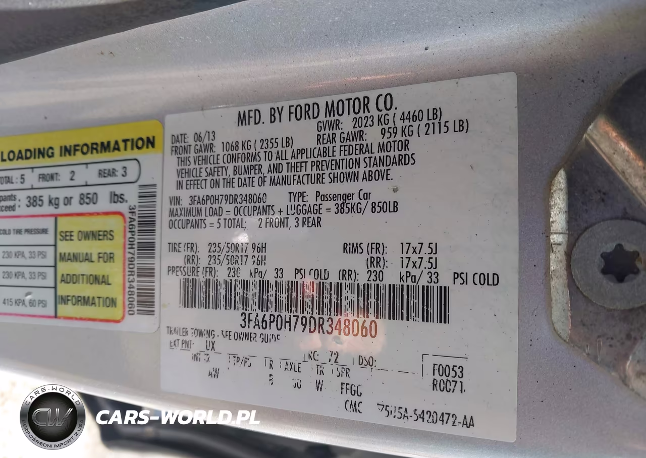 2013 Ford Fusion Se VIN:3FA6P0H79DR348060 - 9