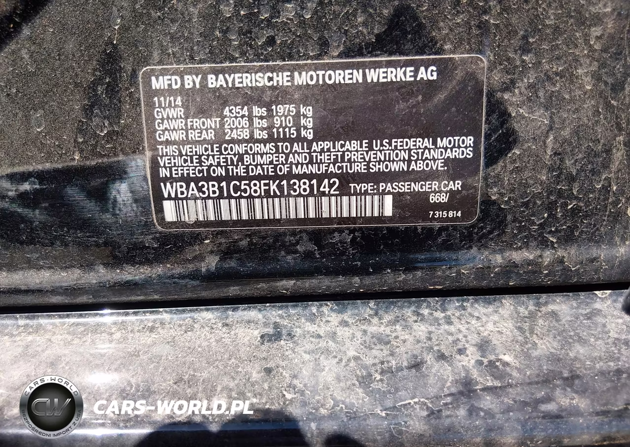 2015 BMW 320I VIN:WBA3B1C58FK138142 - 9
