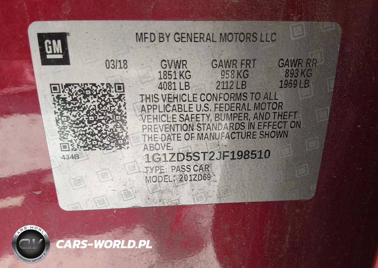 2018 Chevrolet Malibu Lt VIN:1G1ZD5ST2JF198510 - 9