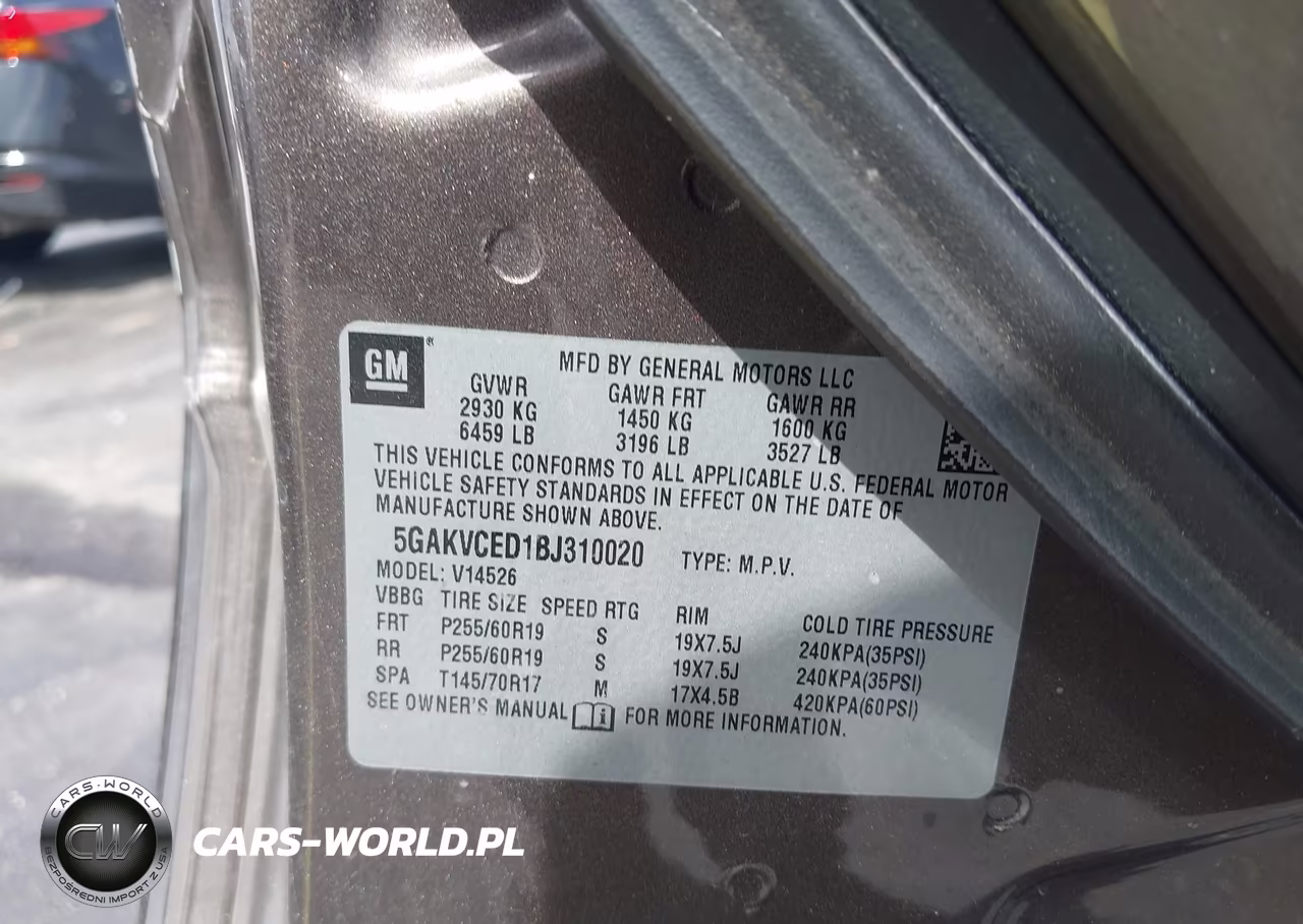 2011 Buick Enclave 2Xl VIN:5GAKVCED1BJ310020 - 9