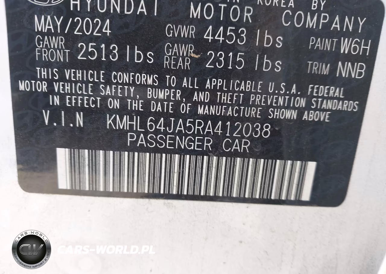 2024 Hyundai Sonata Sel VIN:KMHL64JA5RA412038 - 9