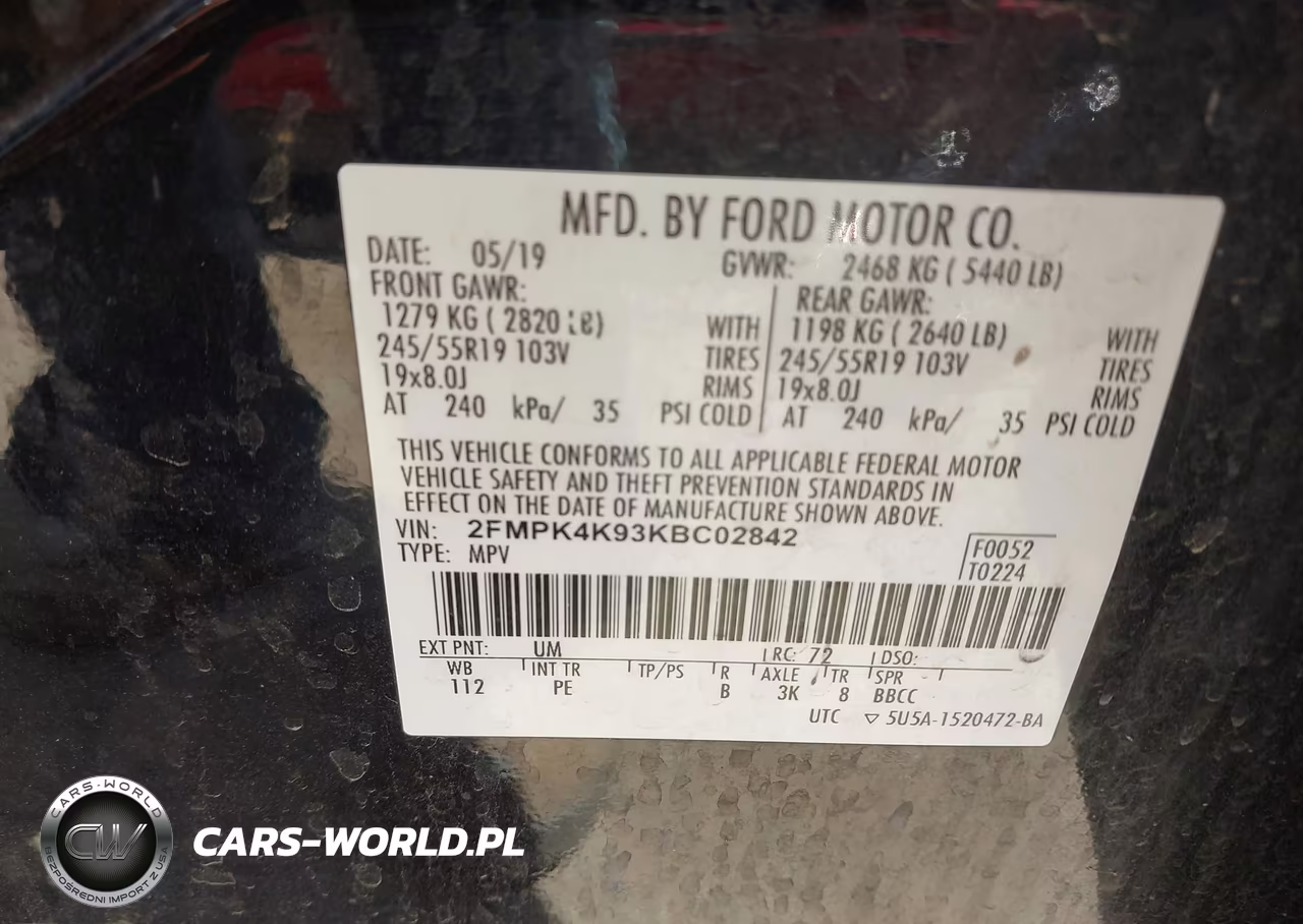 2019 Ford Edge Titanium VIN:2FMPK4K93KBC02842 - 9