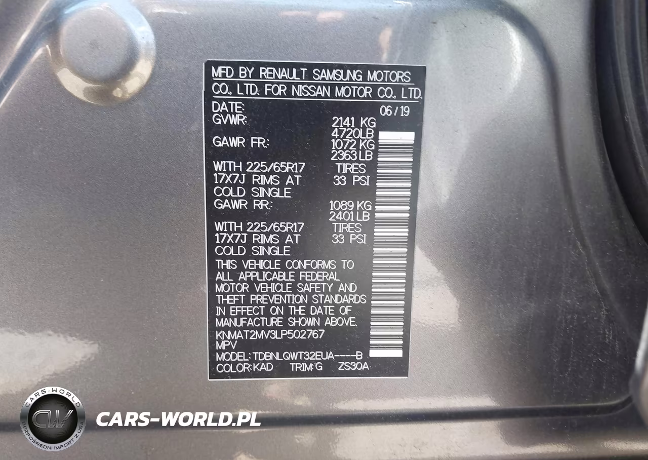 2020 Nissan Rogue Sv Intelligent Awd VIN:KNMAT2MV3LP502767 - 9