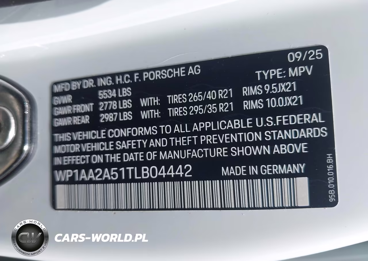 2026 Porsche Macan T VIN:WP1AA2A51TLB04442 - 9