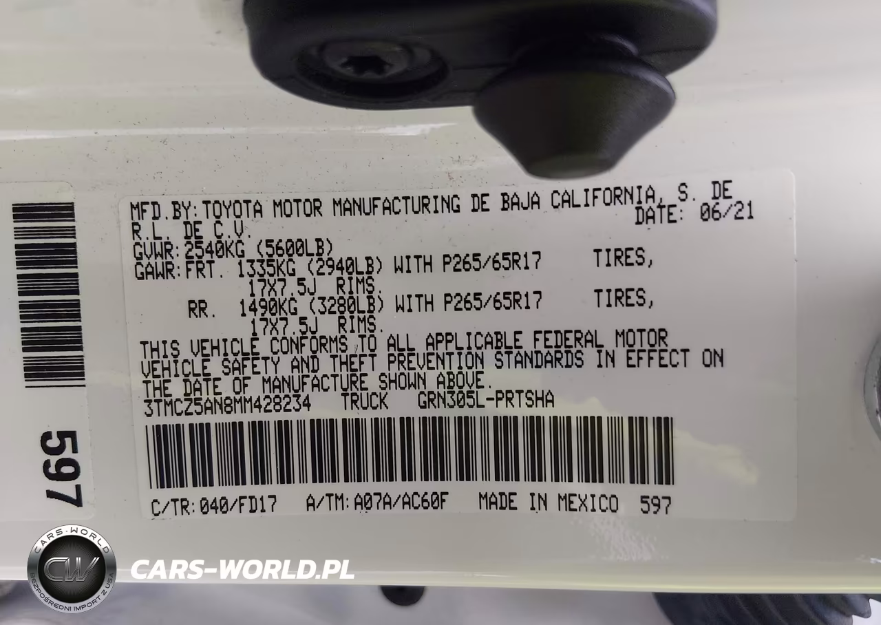 2021 Toyota Tacoma Trd Sport VIN:3TMCZ5AN8MM428234 - 9