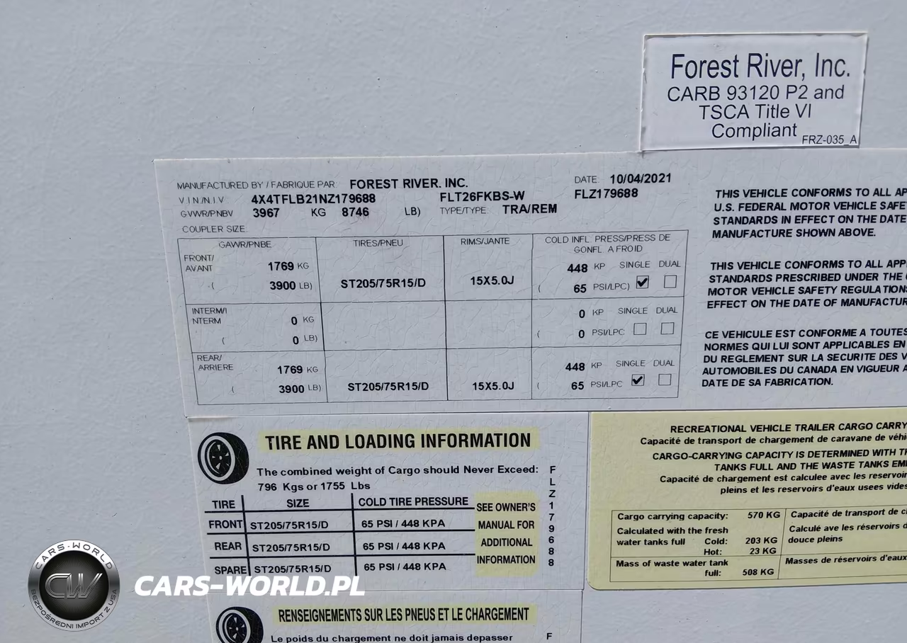2022 Forest River Flagstaff 26Fkbs VIN:4X4TFLB21NZ179688 - 9