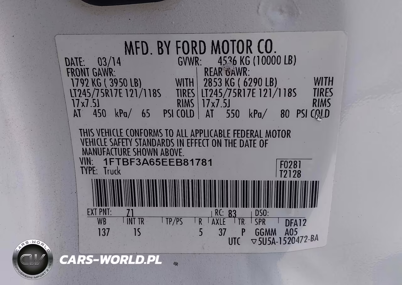 2014 Ford F-350 Xl VIN:1FTBF3A65EEB81781 - 9